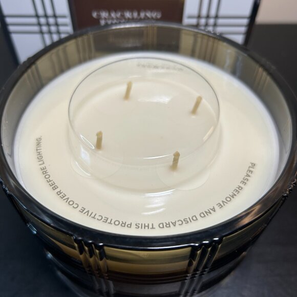 HomeWorx by Slatkin Crackling Fireside Specialty 4-Wick 18oz Candle NEW - Picture 3 of 5